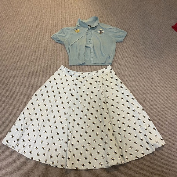 Dangerfield Other - Brand - Dangerfield | Colour - Blue with bees | Size - 16 (for skirt and top)